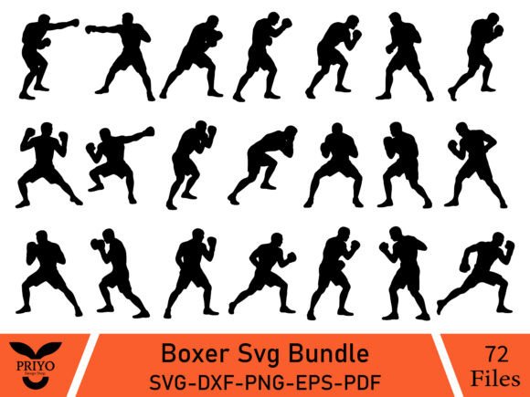 Boxer SVG Bundle: Silhouette That Stitches Clean