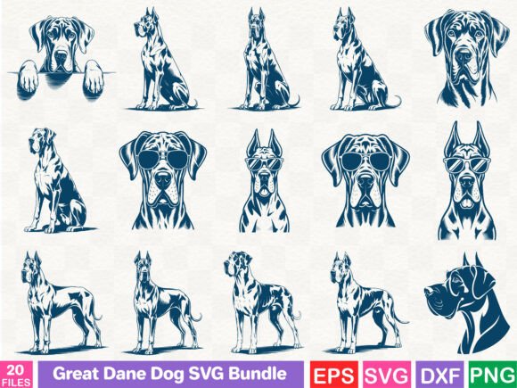 Great Dane Dog SVG Bundle