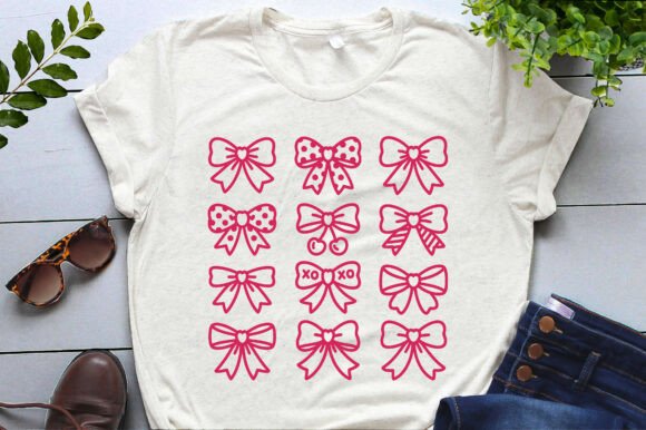 Hand-Drawn Bow Valentines Day PNG SVG