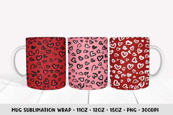 Heart Leopard Mug Sublimation Wraps