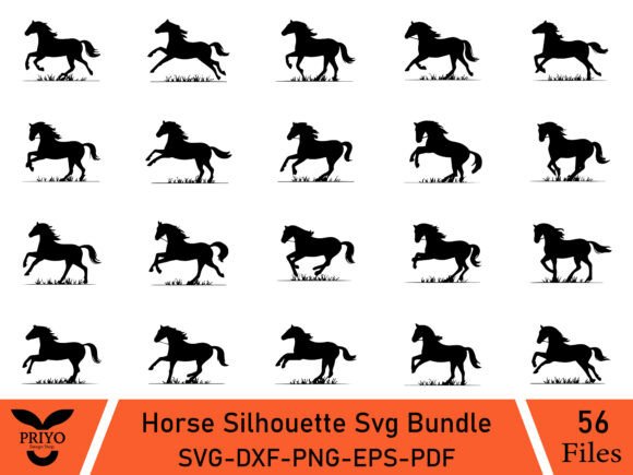 Horse Silhouette SVG Bundle