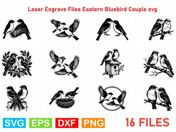 Laser Engrave Files Eastern Bluebird Svg