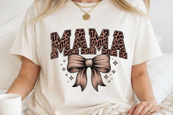 Leopard Mama Coquette Bow Png Svg