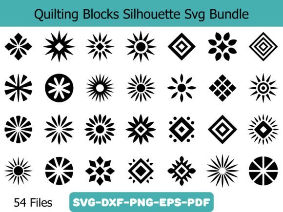 Quilting Blocks Silhouette Svg Bundle