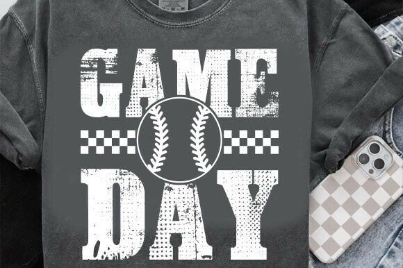 Retro Baseball Game Day PNG SVG