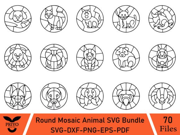 Round Mosaic Animal SVG Bundle Review