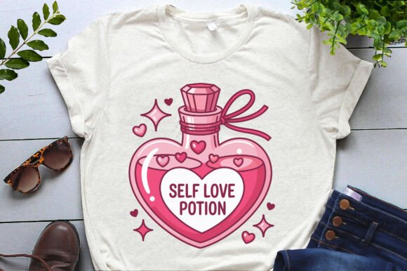 Self Love Potion Valentines Day PNG SVG