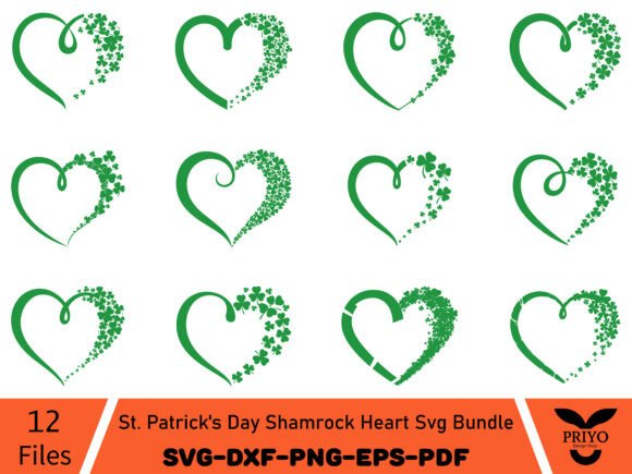 St. Patrick’s Day Shamrock Heart SVG