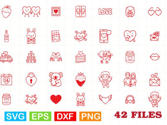 Valentines Icon Set Svg